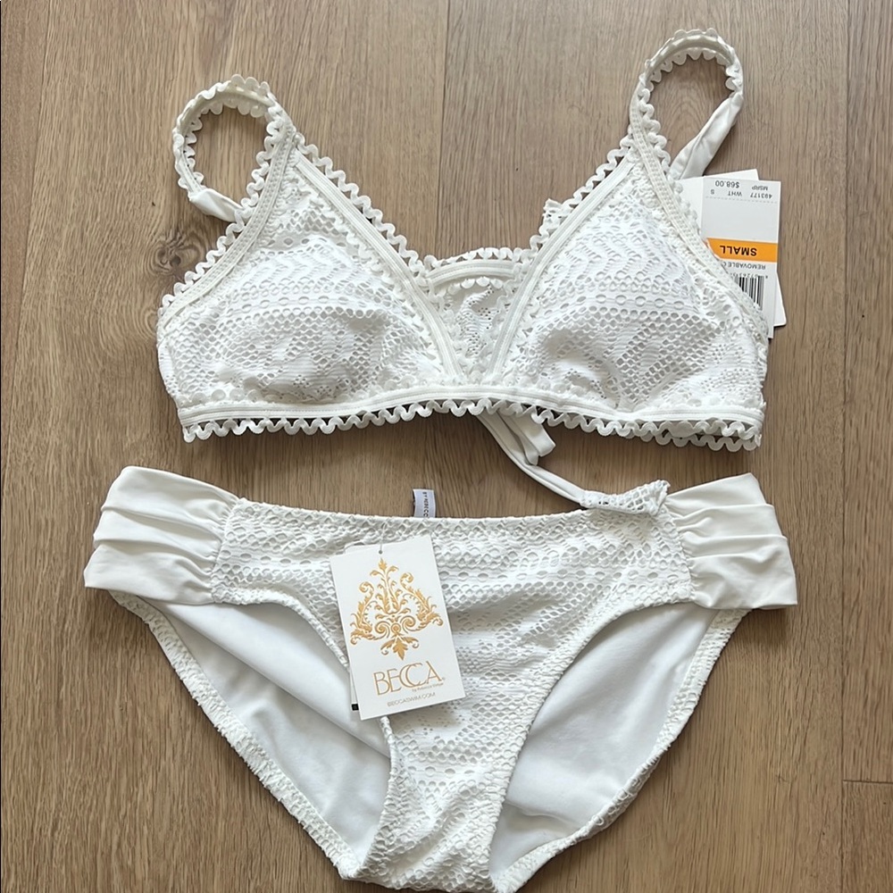 BECCA Textured White Bikini